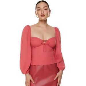 Aritzia Wilfred Novella Blouse in Coral